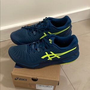 ASICS Men's Blue and Yellow Running Shoes